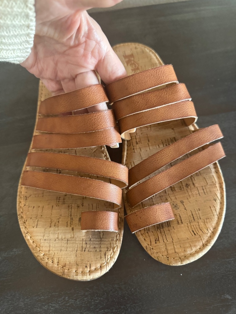 Korks leather sandals